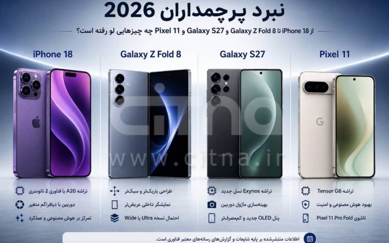 نبرد بزرگ پرچمداران ۲۰۲۶؛ از تراشه ۲ نانومتری A20 در iPhone 18 تا طراحی بدون چین‌خوردگی Galaxy Z Fold 8